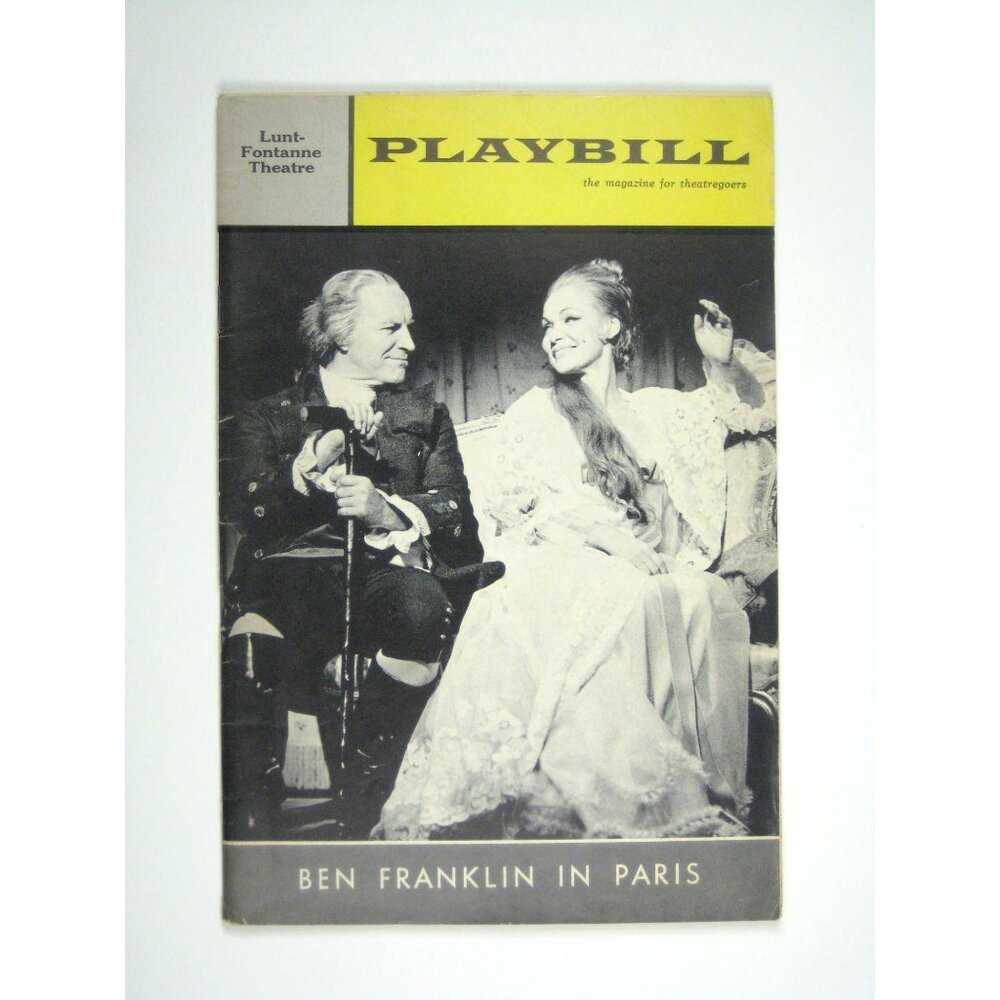 Playbill Ben Franklin In Paris Musical 1964 Lunt Fontanne Theatre Robert Preston